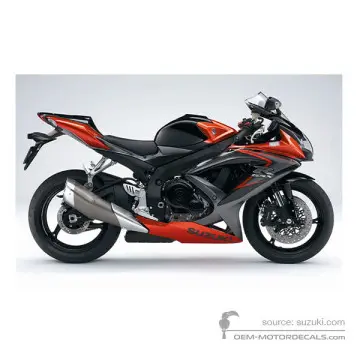 Suzuki GSXR750 2008 - Pomarańczowy - Candy Max Orange / Space Black