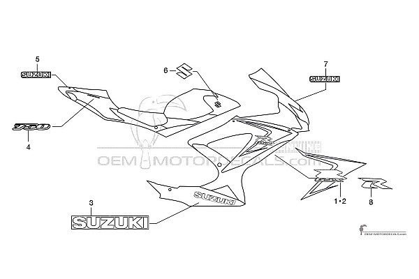 Suzuki GSXR750 2008 - Arancione
