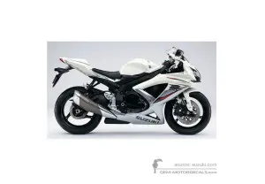 Pegatinas para Suzuki GSXR750 2009 - Blanco • Suzuki Pegatinas OEM