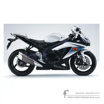 Suzuki GSXR750 2010 - Bianco - Pearl Splash White / Metallic Mat Stellar Blue