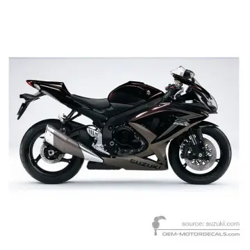 Suzuki GSXR750 2010 - Brązowy - Glass Midnight Brown / Metallic Mat Titanium Silver