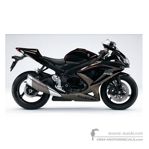 Aufkleber für Suzuki GSXR750 2010 - Braun • Suzuki OEM-Aufkleber