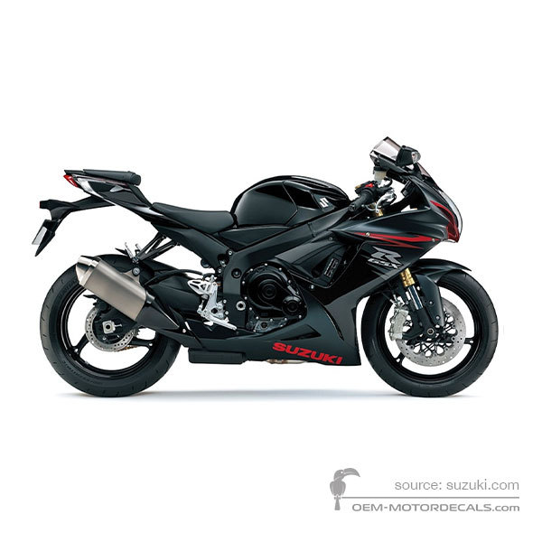 Aufkleber für Suzuki GSXR750 2011 - Schwarz • Suzuki OEM-Aufkleber