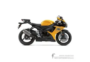 Aufkleber für Suzuki GSXR750 2012 - Gelb • Suzuki OEM-Aufkleber