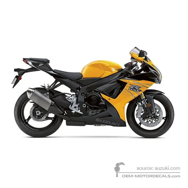 Suzuki GSXR750 2012 - Giallo - Marble Daytona Yellow / Glass Sparkle Black