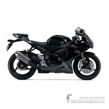 Suzuki GSXR750 2013 - Szary - Thunder Grey Pearl / Glass Sparkle Black