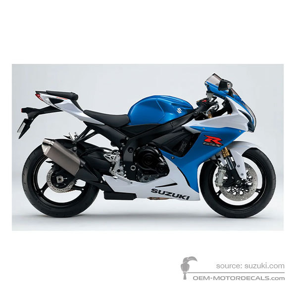 Aufkleber für Suzuki GSXR750 2013 - Blau • Suzuki OEM-Aufkleber