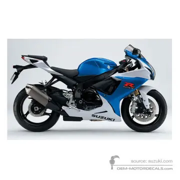 Suzuki GSXR750 2014 - Niebieski - Metallic Triton Blue / Pearl Glacier White