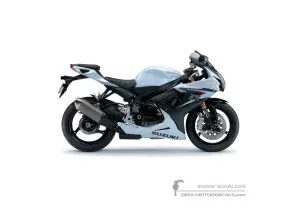 Decals for Suzuki GSXR750 2014 - White • Suzuki OEM Decals