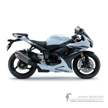 Suzuki GSXR750 2014 - Biały - Pearl Bracing White / Metallic Mat Black No.2
