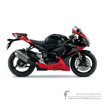 Suzuki GSXR750 2014 - Czarny - Glass Sparkle Black / Pearl Mira Red