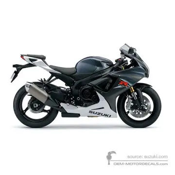 Suzuki GSXR750 2015 - Gris - Pearl Moon Stone Gray / Pearl Bracing White
