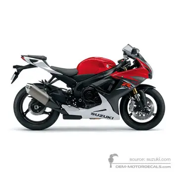 Suzuki GSXR750 2015 - Rosso - Pearl Mira Red / Mat Black Metallic No. 2