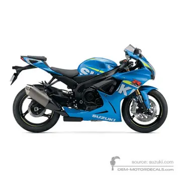 Suzuki GSXR750 2015 - Niebieski - Metallic Triton Blue