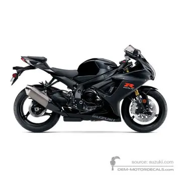 Suzuki GSXR750 2016 - Czarny - Sparkle Black / Mat Black Metallic No. 2