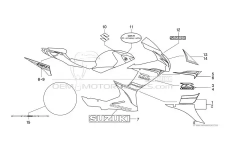 Suzuki GSXR750 2016 - Blu Bianco