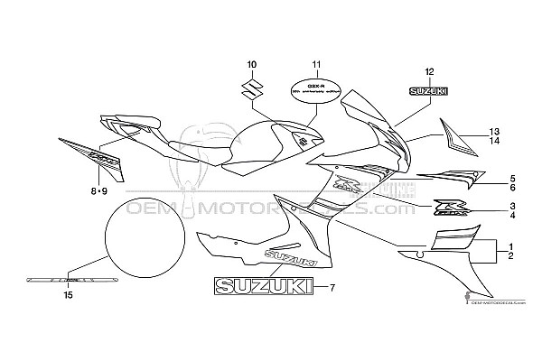 Suzuki GSXR750 2016 - Blue White