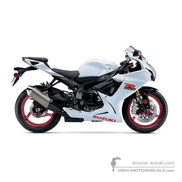 Aufkleber für Suzuki GSXR750 2017 - Weiss • Suzuki OEM-Aufkleber