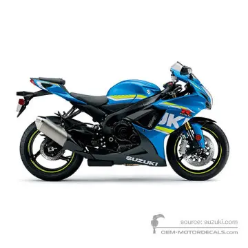 Suzuki GSXR750 2018 - Niebieski - Metallic Triton Blue