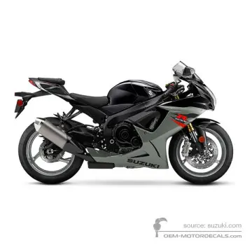 Suzuki GSXR750 2018 - Czarny - Glass Sparkle Black / Metallic Ort Gray