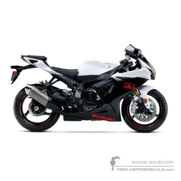 Suzuki GSXR750 2019 - Biały - Pearl Glacier White / Glass Sparkle Black