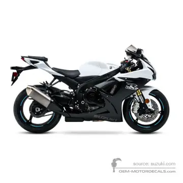 Suzuki GSXR750 2020 - Biały - Pearl Glacier White / Glass Sparkle Black