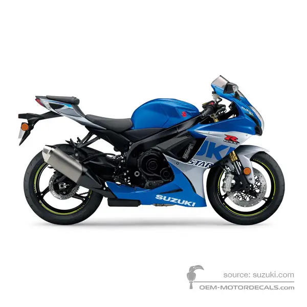 Suzuki GSXR750 2021 - Blu - Metallic Triton Blue / Metallic Mystic Silver