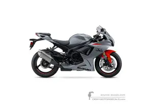 Adesivi per Suzuki GSXR750 2021 - Grigio • Suzuki Adesivi OEM