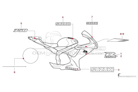 Suzuki GSXR750 2021 - Bianco
