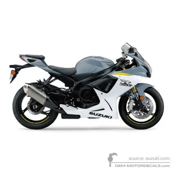 Suzuki GSXR750 2022 - Grigio - Glass Mat Mechanical Gray / Pearl Brilliant White