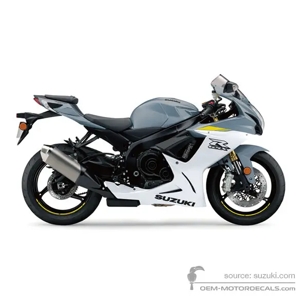 Suzuki GSXR750 2022 - Grigio - Glass Mat Mechanical Gray / Pearl Brilliant White