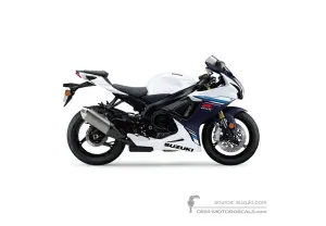 Decals for Suzuki GSXR750 2023 - White • Suzuki OEM Decals