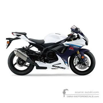 Suzuki GSXR750 2023 - Bianco - Pearl Brilliant White / Metallic Mat Stellar Blue