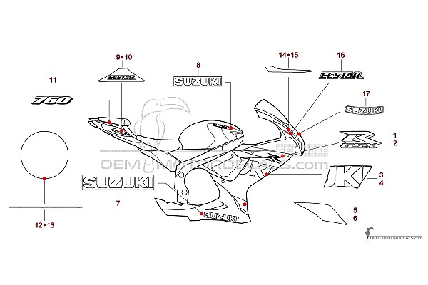 Suzuki GSXR750 2023 - Azul