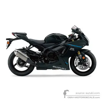 Suzuki GSXR750 2024 - Czarny - Metallic Mat Black No.2 / Glass Sparkle Black