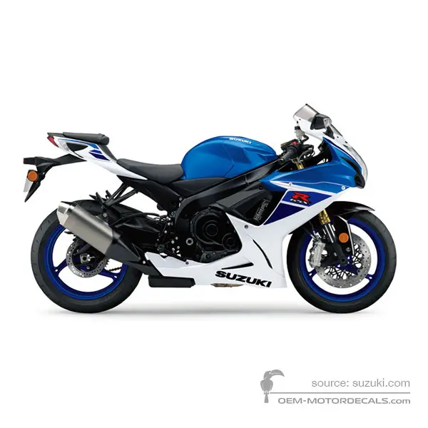 Suzuki GSXR750 2024 - Blu - Pearl Brilliant White / Metallic Triton Blue