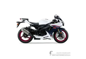 Decals for Suzuki GSXR750 2024 - White • Suzuki OEM Decals