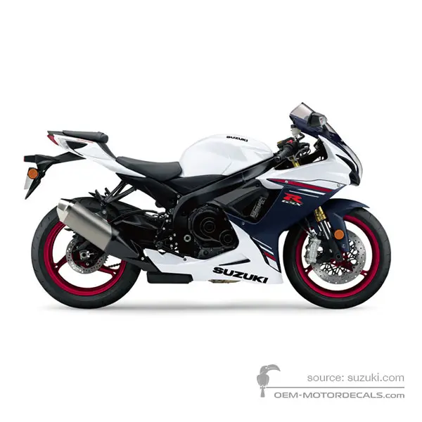 Suzuki GSXR750 2024 - Bianco - Pearl Brilliant White / Metallic Matte Stellar Blue