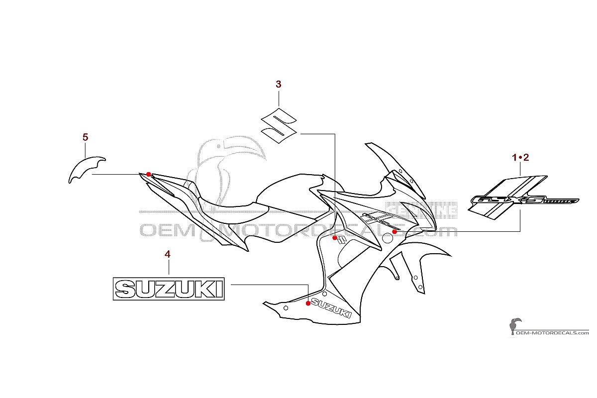 Decals for Suzuki GSXS1000F 2019 - Black • Suzuki OEM Decals