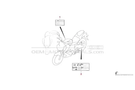 Suzuki GSXS125 2018 - Etichette di avvertenza