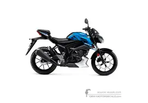 Stickers voor Suzuki GSXS125 2023 - Blauw • Suzuki OEM Stickers
