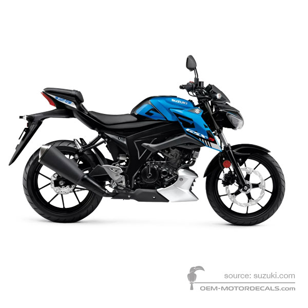 Autocollants pour Suzuki GSXS125 2023 - Bleu • Suzuki Autocollants OEM
