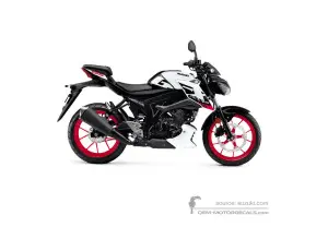 Stickers voor Suzuki GSXS125 2023 - Wit • Suzuki OEM Stickers