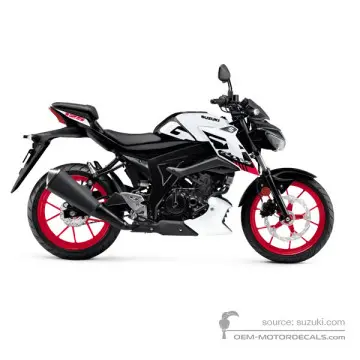 Suzuki GSXS125 2023 - Bianco - Pearl Brilliant White / Titan Black