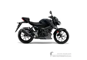Naklejki do Suzuki GSXS125 2025 - Czarny • Suzuki Naklejki OEM