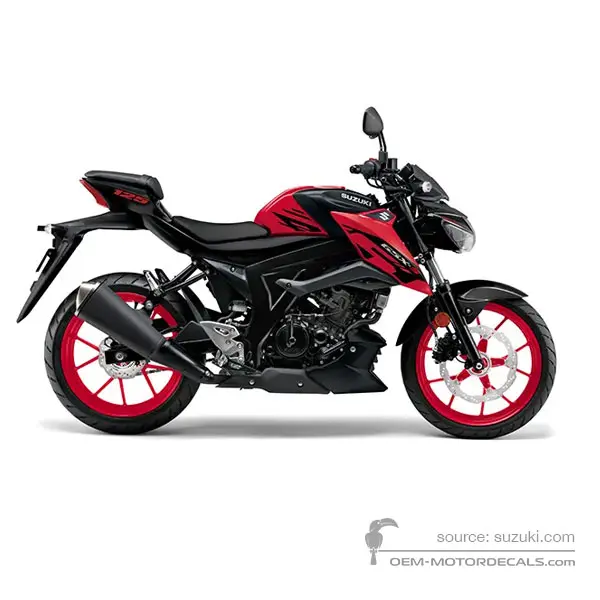 Suzuki GSXS125 2025 - Rojo - Stronger Red / Titan Black