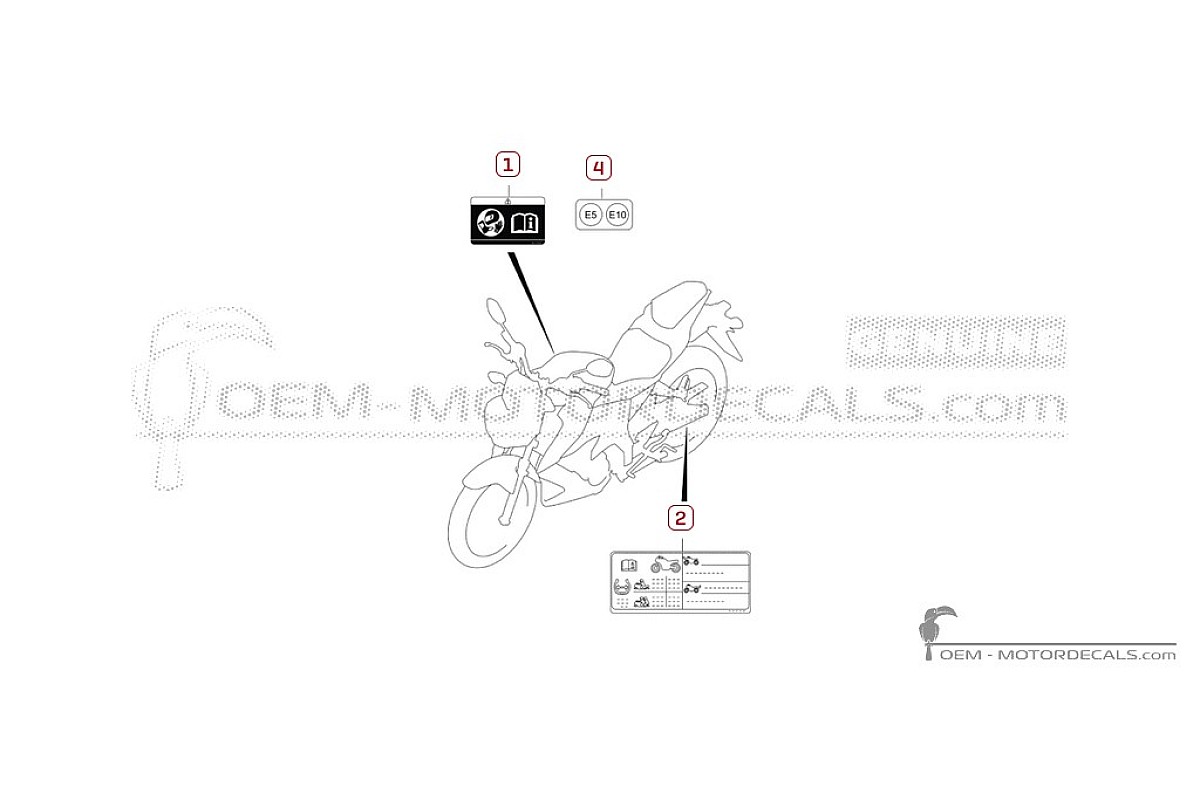 Naklejki ostrzegawcze dla GSXS125 2026 • Suzuki Naklejki OEM
