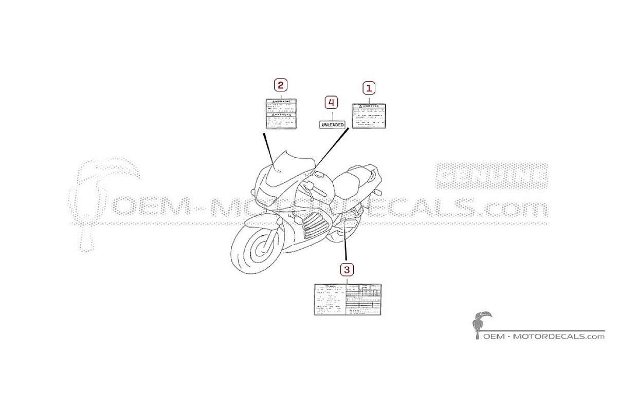 Autocollants pour Étiquettes d'avertissement • Suzuki Autocollants OEM