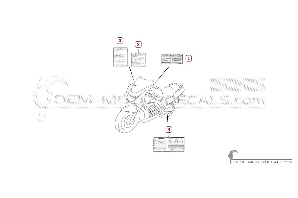 Adesivi per Etichette di avvertenza • Suzuki Adesivi OEM