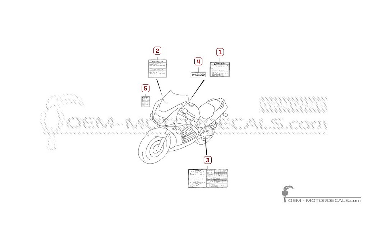 Stickers voor Waarschuwingslabels • Suzuki OEM Stickers